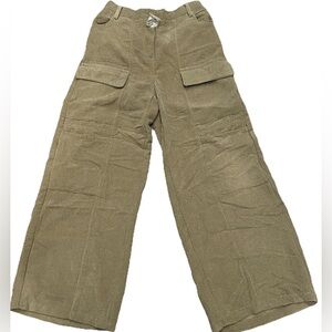 New Hunter & Brown Corduroy Pants Womens M Wide Leg Baggy Cargo Retro